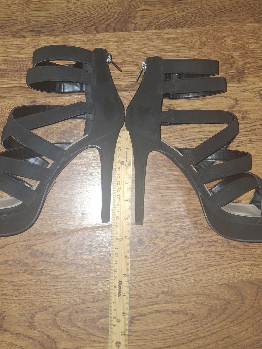 Black Strappy Stilleo Heels